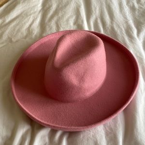 Pink Wide Brim Hat